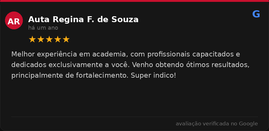 Avaliação Google - Auta Regina