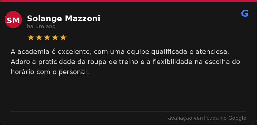 Avaliação Google - Solange